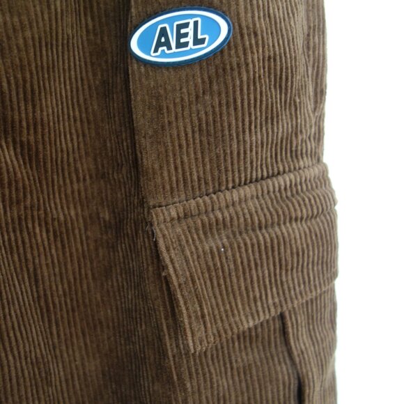 AEL AELFRIC EDEN Brown Corduroy Pull-On Cargo Streetwear Pants Joggers – Small - Picture 3 of 8